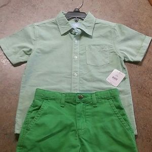 Shirt and Shorts Set - Green
